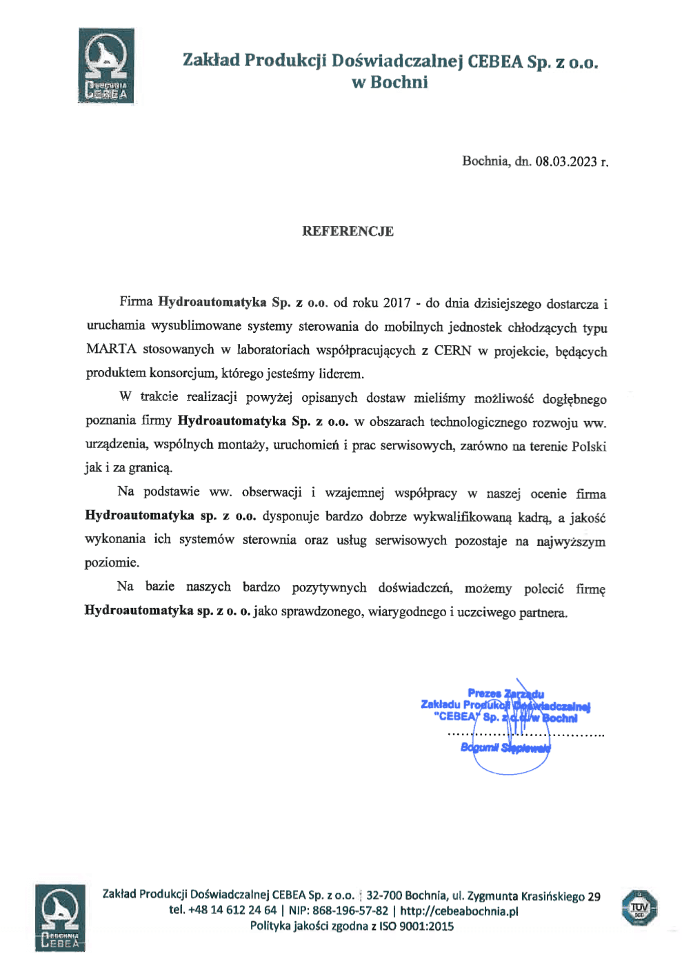 Vorschau Referenz: Cebea 2023 referencje