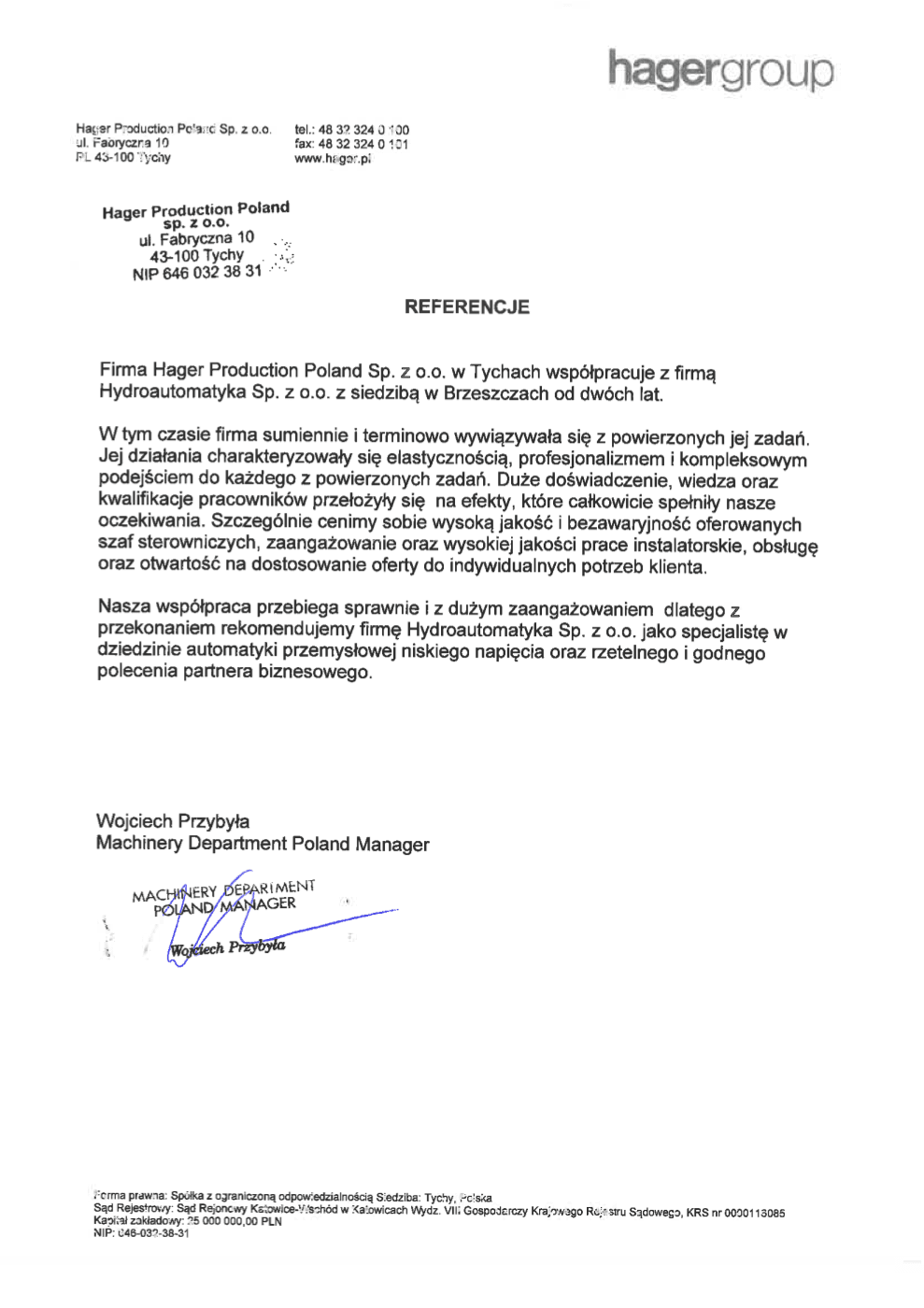 Vorschau Referenz: Hager 2023 referencje