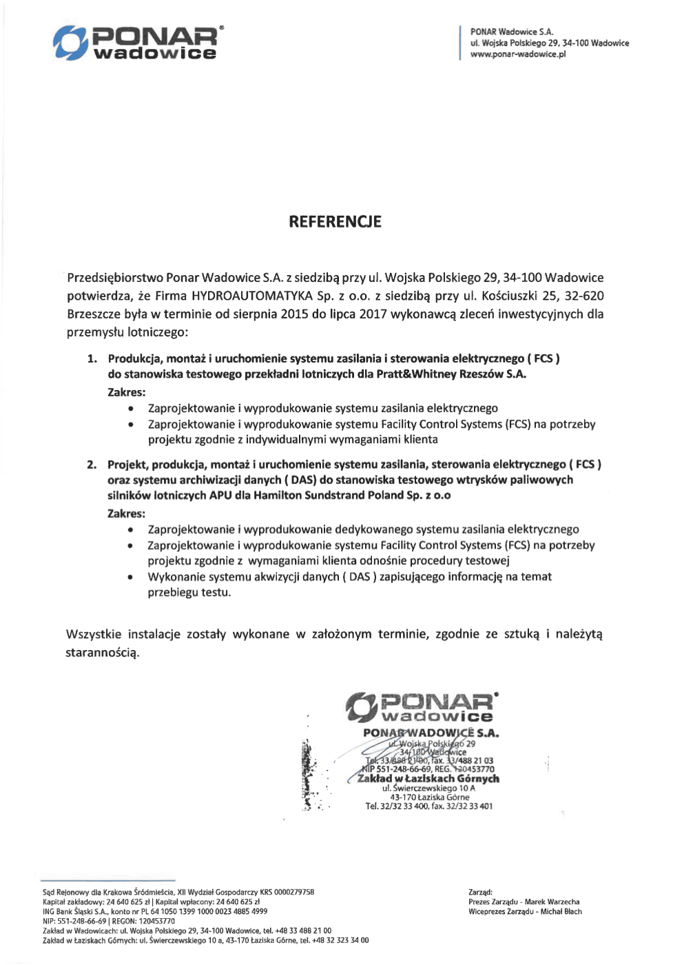 Vorschau Referenz: Ponar - Pratt&Whitney